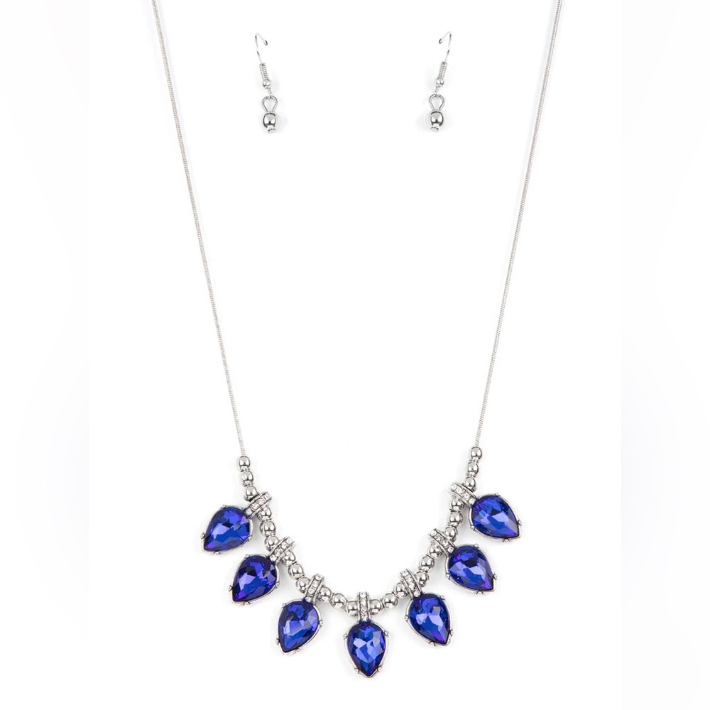 Teardrop Blue stone necklace